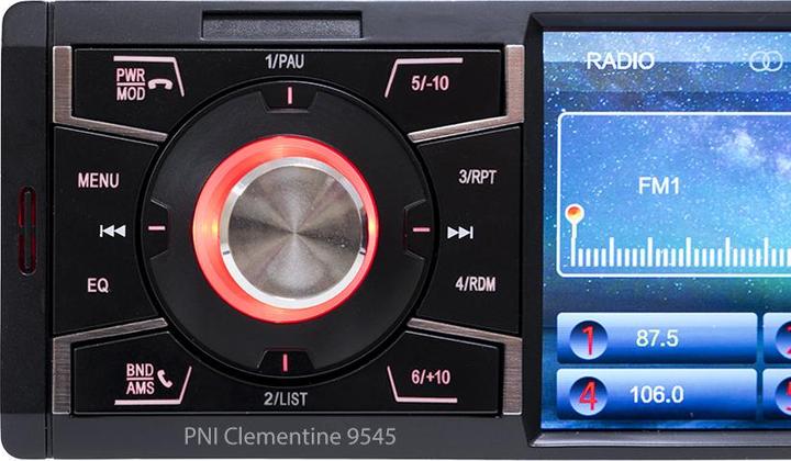 PNI Auto-MP5-Player Clementine 9545 1DIN-Display 4 Zoll, 50Wx4, Bluetooth, UKW-Radio, SD und USB, 2