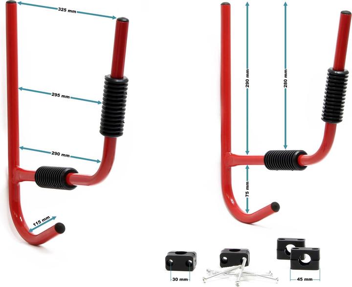 Produktbild Wiltec Wandhalter bis 80 kg Kajak Kanu SUP Wandhalterung Hängevorrichtung