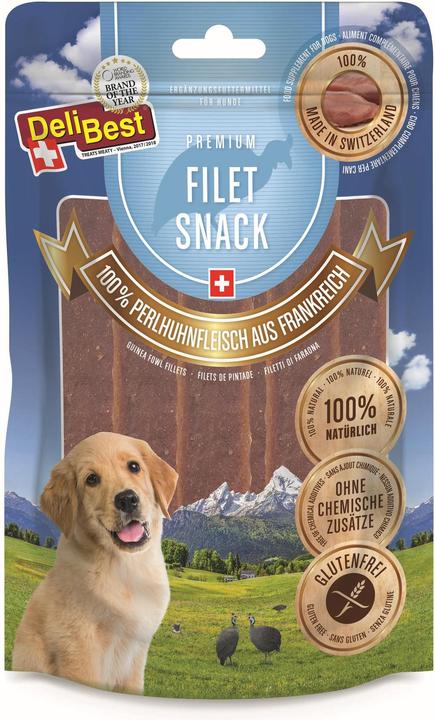 Produktbild DeliBest Filet Snack Perlhuhn (Senior, Adult, Junior, 10 Stk., 100 g)