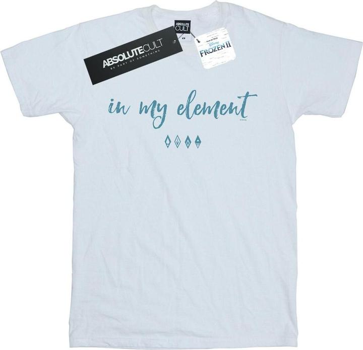 Actual product image Disney Womens/Ladies Frozen 2 In My Element Cotton Boyfriend T-Shirt (L)
