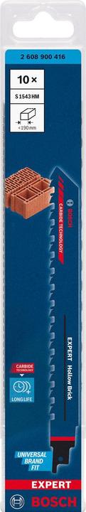 Immagine prodotto Bosch Professional Zubehör Lama per sega alternata Expert Hollow Brick S 1543 HM, 10 pezzi
