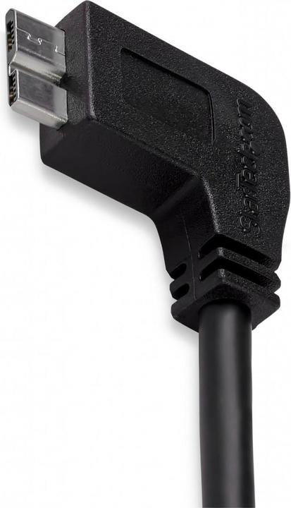Actual product image StarTech 50cm Slim Micro USB 3.0 cable left angled - USB 3.1 Gen 1 (5 Gbit/s) connection cable (0.50 m, USB 3.2 Gen 1)