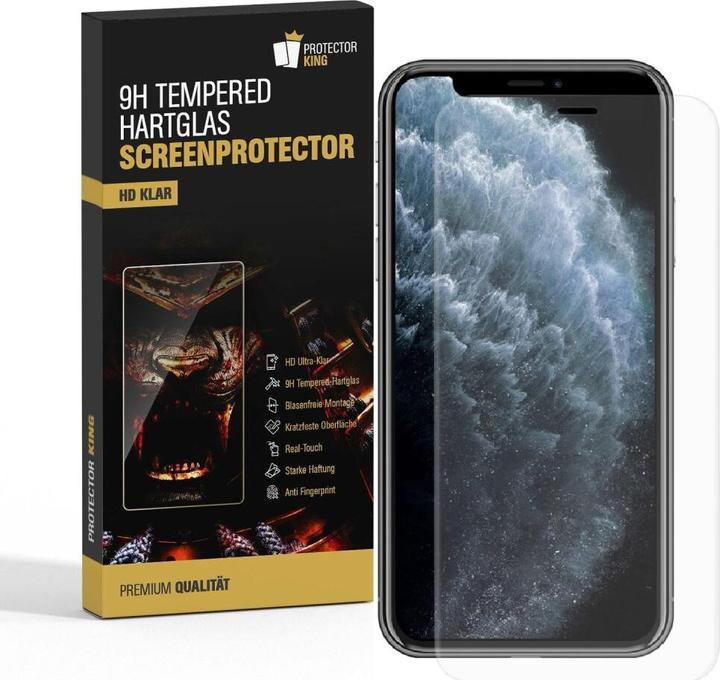 Produktbild Protectorking 1x 3D A++ echtes Tempered 9H Panzerhartglas KLAR (1 Stück, Apple iPhone 11 Pro Max)