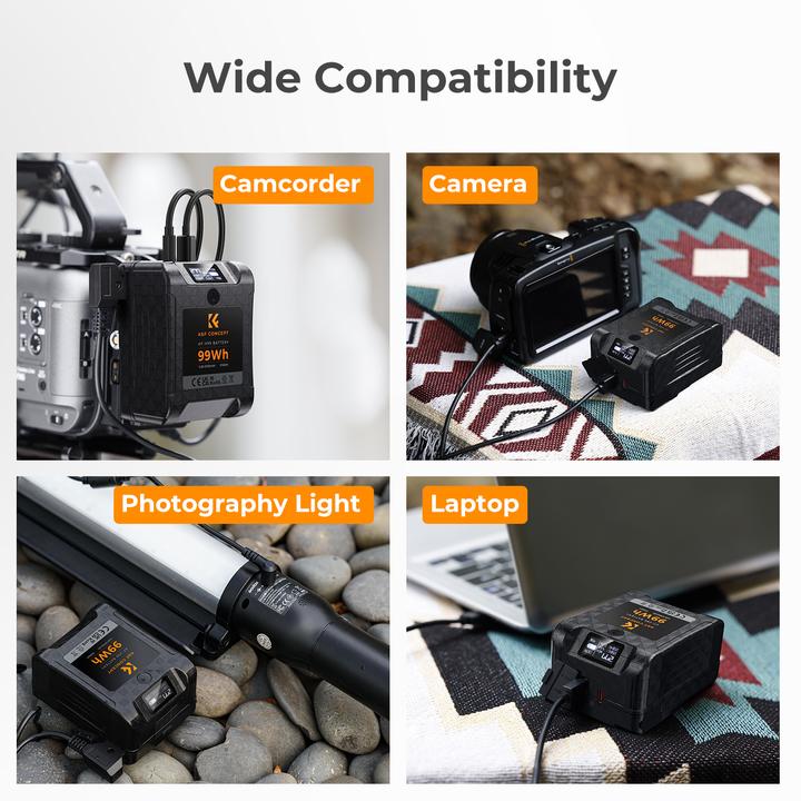 Actual product image K&F Concept MINI V-Lock 6700mAh 99Wh Camera Battery