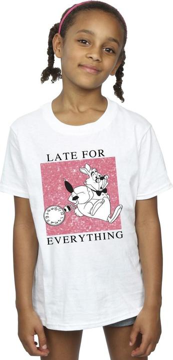 Image du produit Disney T-shirt en coton pour filles Alice au pays des merveilles - Lapin blanc (152, 158)