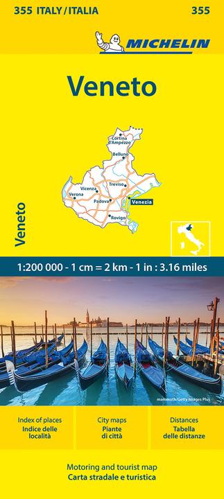 Immagine prodotto Michelin Veneto - Carta locale 355: Carta stradale e turistica 1:200.000