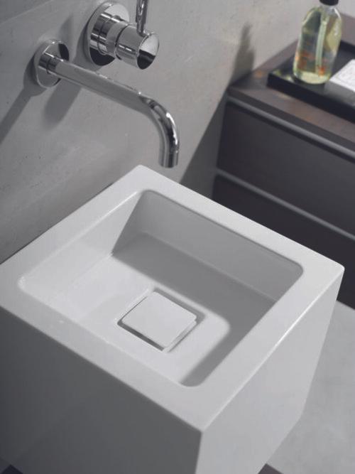 Produktbild Alape Waschtisch WT.QS325X, quadratisch B: 329mm H: 300mm T: 349mm, 4271000000, weiss (349 mm, 329 mm)