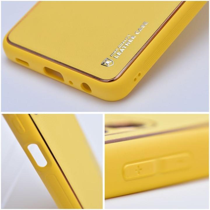 Produktbild OEM Back panel cover LEATHER case for SAMSUNG S24 Plus yellow (Samsung Galaxy S24+)