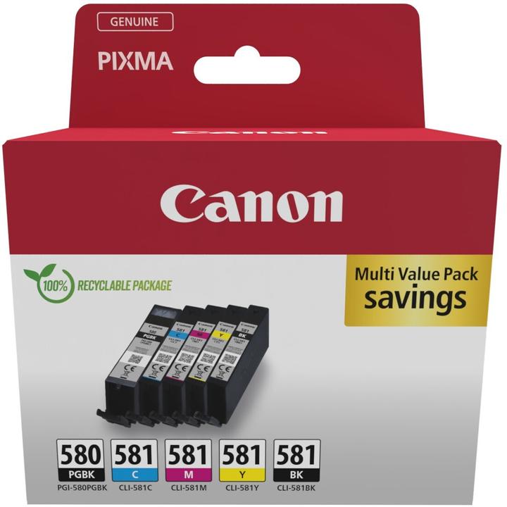 Image du produit Canon PGI-580/CLI-581 Multipack (PGBK, C, M, Y, BK)