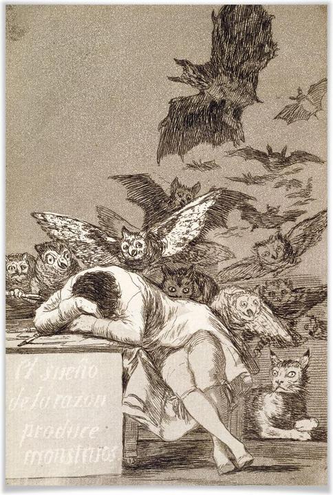 Actual product image Trenddeko de Goya - The sleep of reason gives birth to monsters (30 x 45 cm)