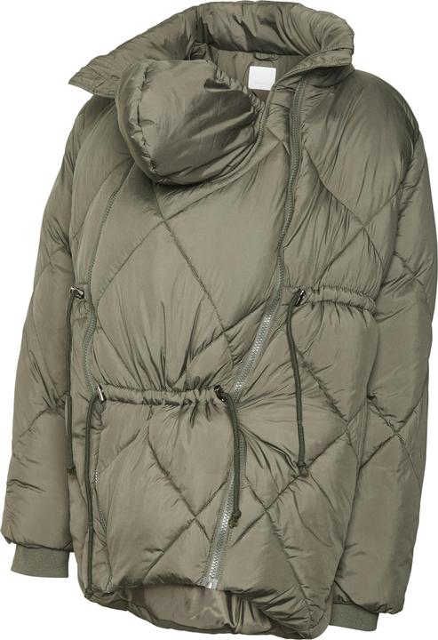 Mamalicious Hoch geschlossen Gerippte Ärmelbündchen Mantel Jacke