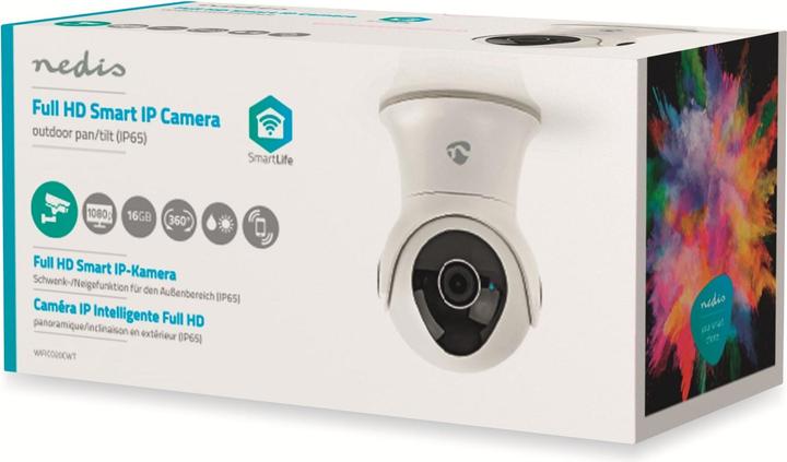 Produktbild Nedis Smartlife Aussenkamera Wi-Fi Full HD 1080p IP65 Cloud / Internal 16GB 12 VDC mit Bewegungssenso (1920 x 1080 Pixels)