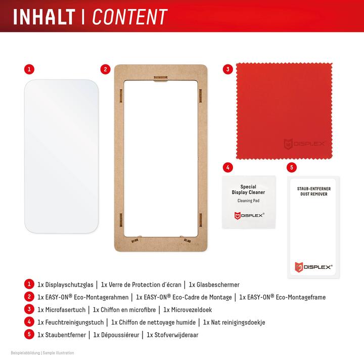 Immagine prodotto Displex Real Glass, 2D Panzerglas (1 Pezzo/i, Apple iPhone 16 Pro)