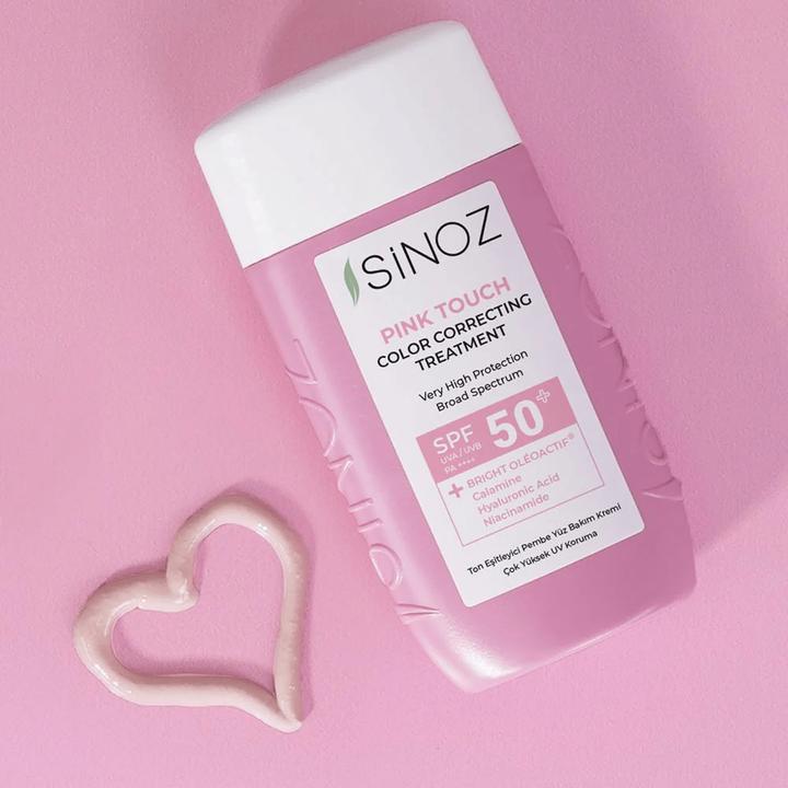 Produktbild Sinoz Pink Touch Color Correnting Treatment (Sonnencreme, SPF 50, 50 ml)