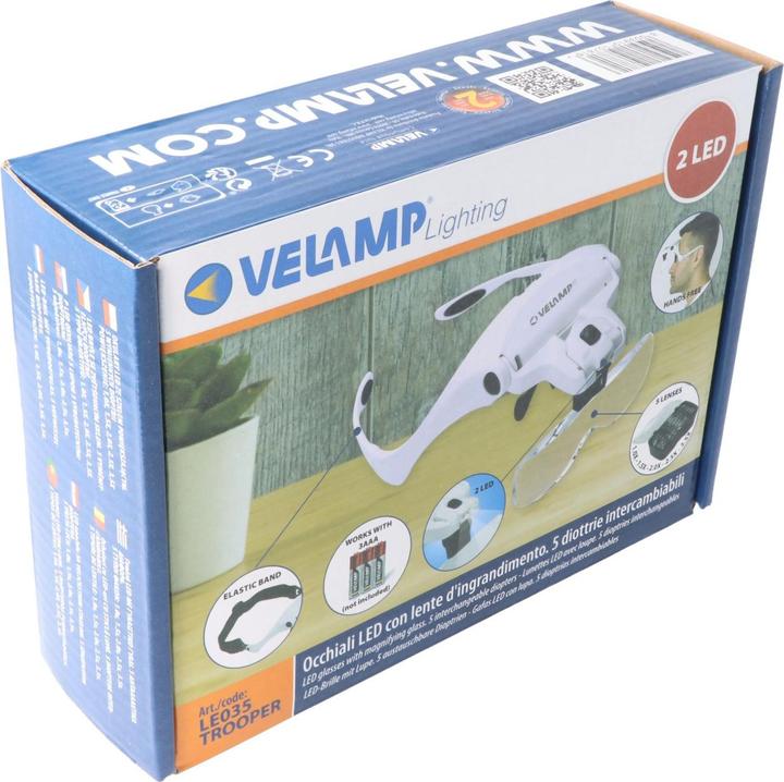 Actual product image Velamp LED glasses with magnifying glass