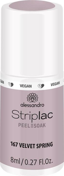 Immagine prodotto Alessandro Striplac Peel o Soak Velvet Spring 8 ml (167 Primavera di velluto, Vernice UV gel)