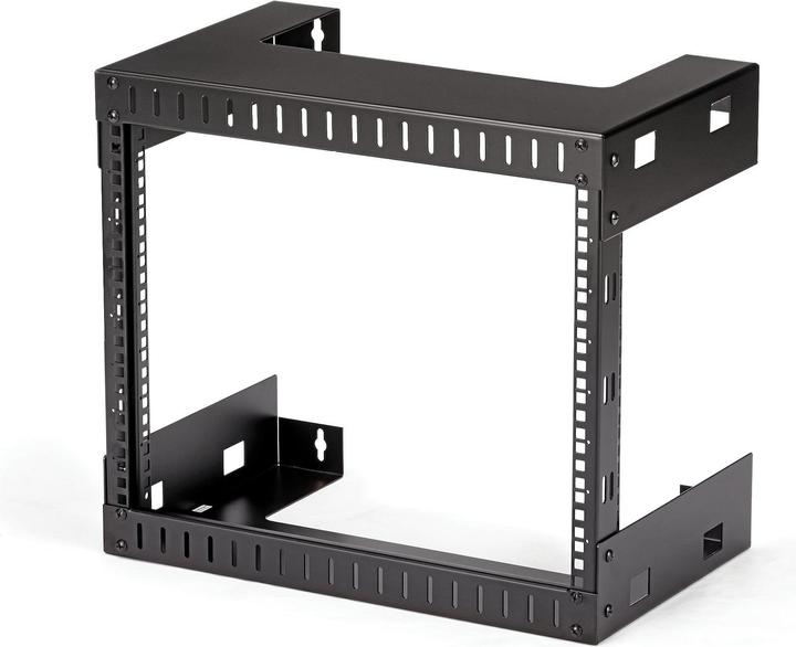 StarTech 8HE 19 Zoll Open Frame Geräte Rack Wandmontagefähig - 30cm Tief - Wall Mount Rack aus Stahl (8 HE, 19 Zoll Rack)
