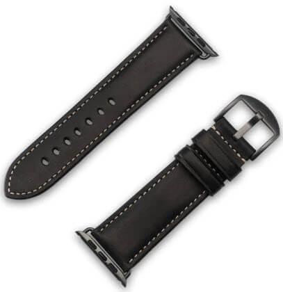 Image du produit JT Berlin Apple Watch 42/44/45/49mm - Charlie noir (45 mm, 44 mm, 42 mm, 49 mm, Cuir véritable)
