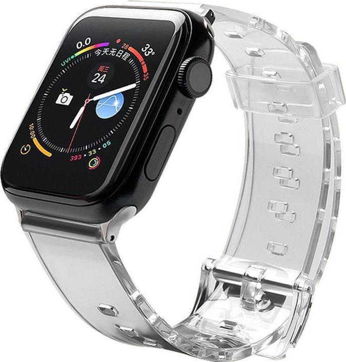 Hurtel Cinturino Leggero in Silicone Bracciale Orologio Bracciale Orologio 6/5/4/3/2 (44mm / 42mm) Nero (Silicone, 3, 4)