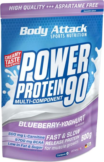 Image du produit Body Attack New Power Protein 90 (sachet de 500g) (Blueberry Yoghurt, 1 pcs, 500 g)