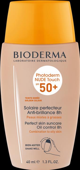 Bioderma Photoderm Nude Touch Mineral SPF50+ dorée (Crème solaire visage, SPF 50+, 40 ml)