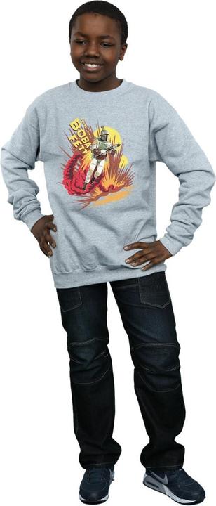 Actual product image Star Wars Boys Boba Fett Rocket Powered Sweatshirt (116)