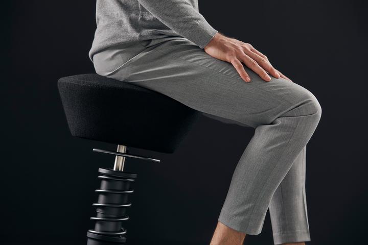 Actual product image Aeris Stool Swopper 102HBSTBK black/grey, with castors