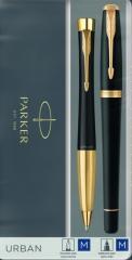 Actual product image Parker Set - Fountain pen + biros Urban Black GT - 2093381 (Black, Gold, 2 x)