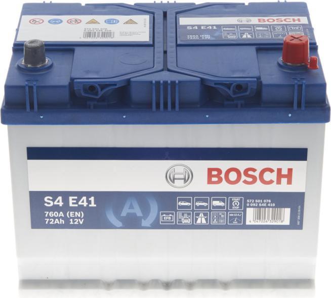 Actual product image Bosch Automotive EFB battery S4E410 (12 V, 72 Ah, 760 A)