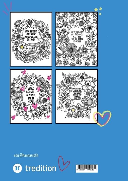 Produktbild Genesungswünsche Malbuch von @hannasroth