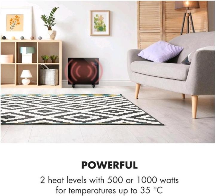 Produktbild Klarstein Elektroheizung mit Bodenrollen (1000 W) (1000 W)