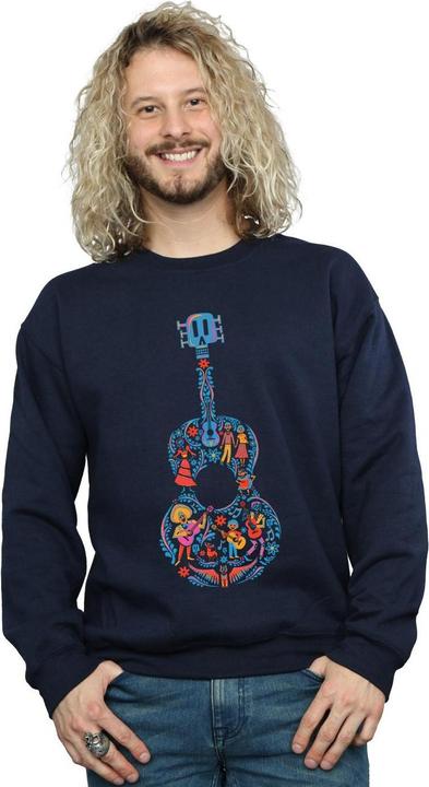 Actual product image Disney Mens Coco Guitar Pattern Sweatshirt (S)