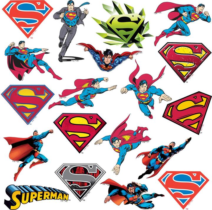 Produktbild Superman Haltungen Aufkleber Deluxe 100erPack Vinyl