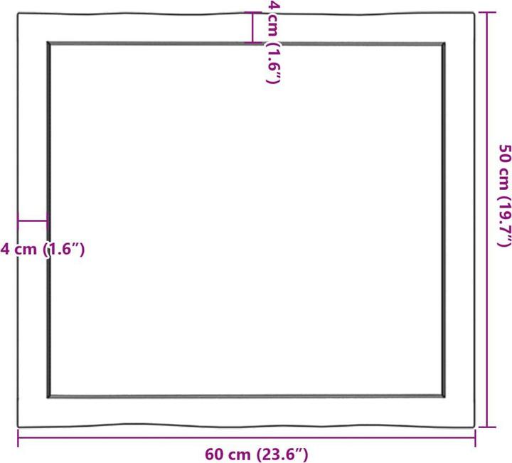 Actual product image VidaXL Chaim (60 x 50 x 4 cm)