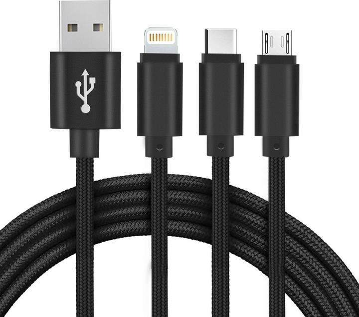 Setty USB Typ A – USB C, Lightning, Micro USB (1 m, USB 3.0, USB 3.2 Gen 2, USB 2.0, USB 3.1, USB 3.2 Gen 2x2, USB 3.2 Gen 1)