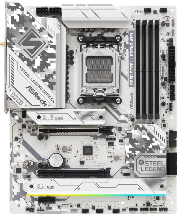Image du produit AsRock B650 STEEL LEGEND WiFi (AM5, AMD B650, ATX)