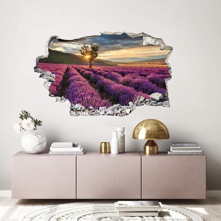 Actual product image Trenddeko 3D lavender flower in Provence (32 x 60 cm)