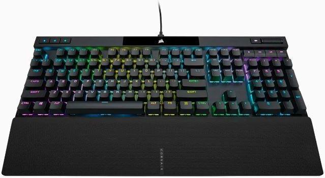 Corsair K70 RGB PRO Optine-Mechanische Gaming-Tastatur RGB-LED-Beleuchtung OPX Schwarze PBT-Tastenkappen (Eng. Int., Kabelgebunden)