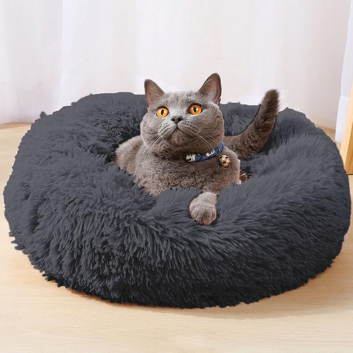 Actual product image Intirilife Pet Bed in Grey Diameter 100 cm (Cat, Dog)