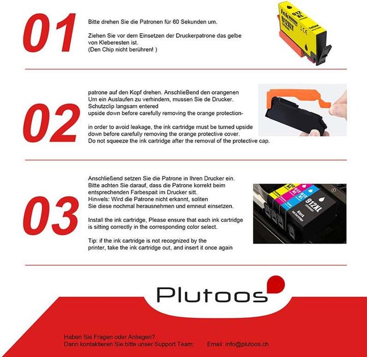 Etichetta energetica Plutoos HP 912XXL Cartucce HP 912XL compatibili XXL (M, C, Y, FC)