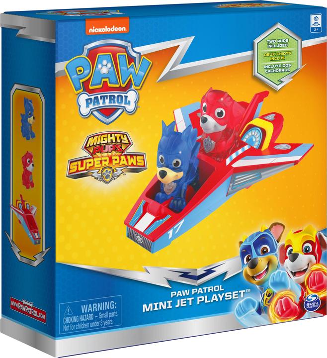 Immagine prodotto Spin Master set di gioco Mini Jet Playset Mighty Pups Super PAWs con 2 mini personaggi, per bambini dai 3 anni i