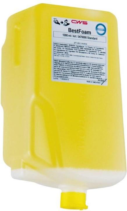 Actual product image CWS Foaming soap, pack of 12 bottles, 1 l each, standard, yellow. (Liquid soap, 1000 ml)