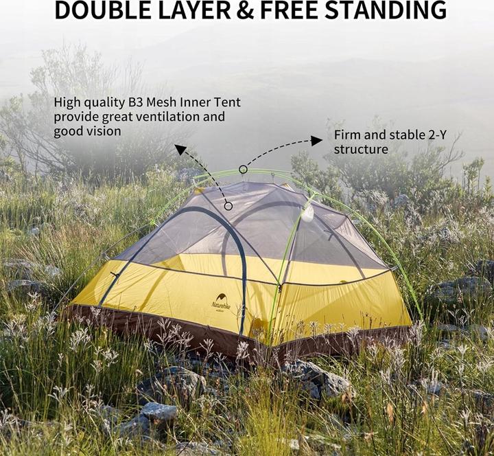 Produktbild Naturehike Star River Zelt 2 210t nh17t012-t-forest grün (Kuppelzelt, 2.20 kg, 2 Personen)