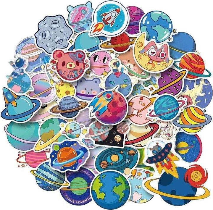 Actual product image JTI Pack of stickers - space and planets