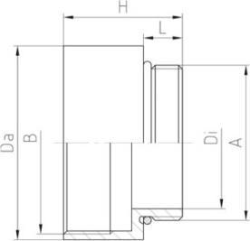 Produktbild Jacob Erhöhung mit O-Ring Aussengewinde M20 Innengewinde PG16 Messing