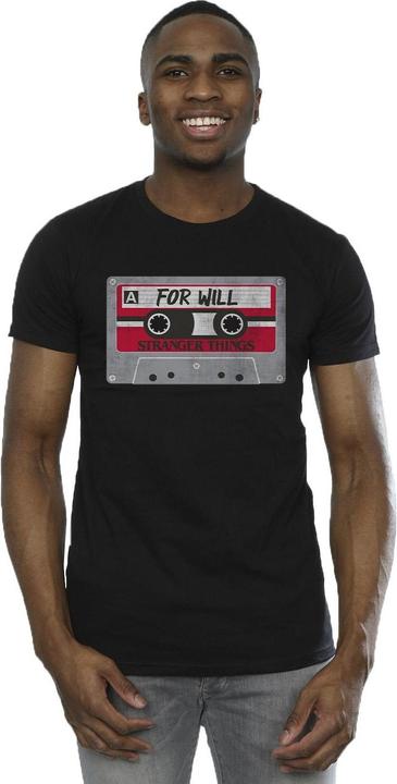 Actual product image Netflix Mens Stranger Things Cassette For Will T-Shirt (M)