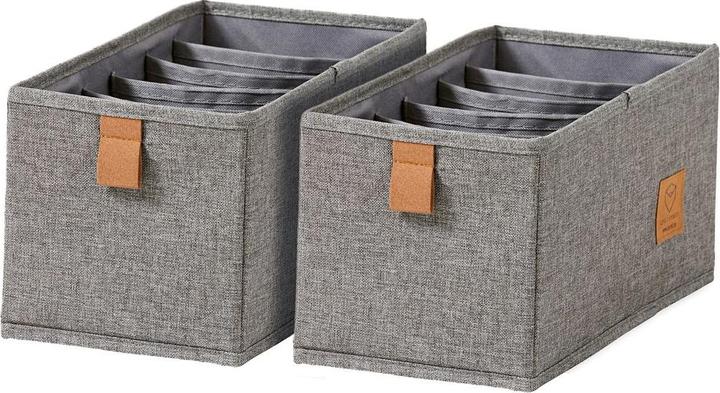Love it Store it Premium Kleiderschrank Organizer 2er Set mit 6 Fächern (15 x 30 x 15 cm, 6.75 l)