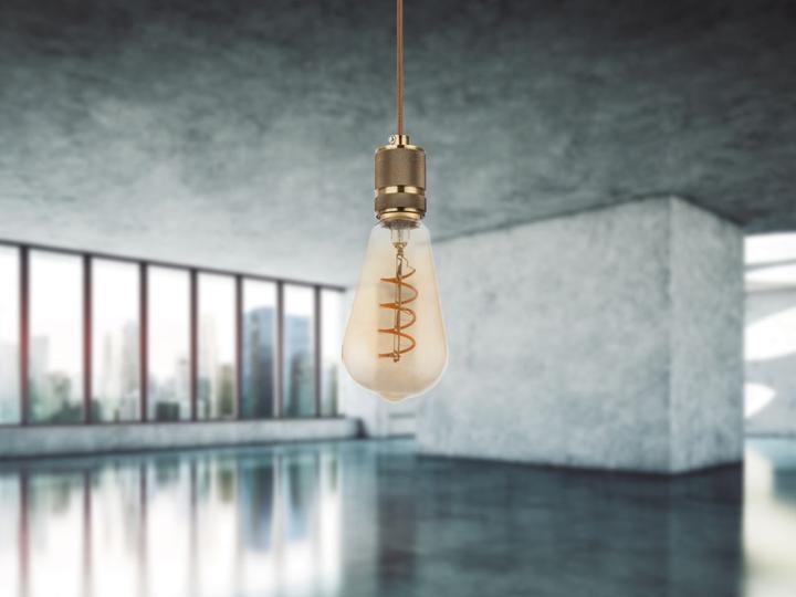 Actual product image Globo LED bulb brass 1xE27 LED Duban (E27, 4 W, 200 lm, 1 x, G)