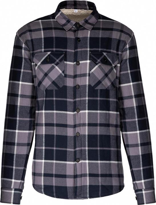 Actual product image Kariban Mens Checked Sherpa Lined Shirt Jacket (3XL)