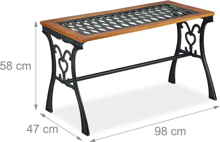 Actual product image Relaxdays garden table (98 cm)